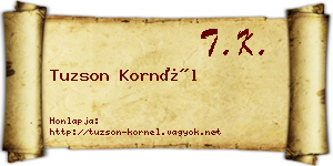 Tuzson Kornél névjegykártya